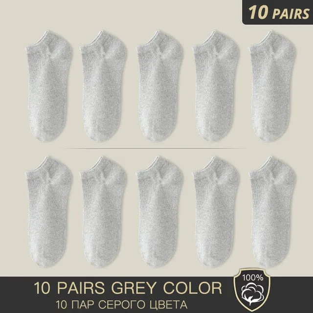 100% Cotton Socks - Summer Thin Breathable Socks Antibacterial