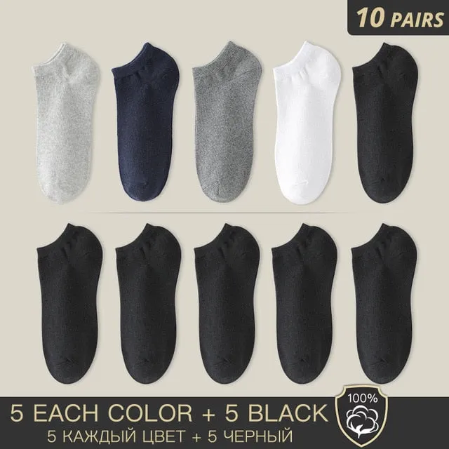 100% Cotton Socks - Summer Thin Breathable Socks Antibacterial