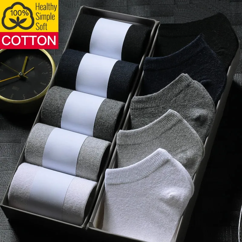 100% Cotton Socks - Summer Thin Breathable Socks Antibacterial