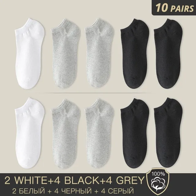 100% Cotton Socks - Summer Thin Breathable Socks Antibacterial