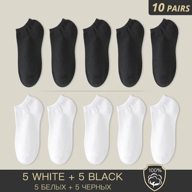 100% Cotton Socks - Summer Thin Breathable Socks Antibacterial