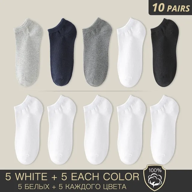 100% Cotton Socks - Summer Thin Breathable Socks Antibacterial