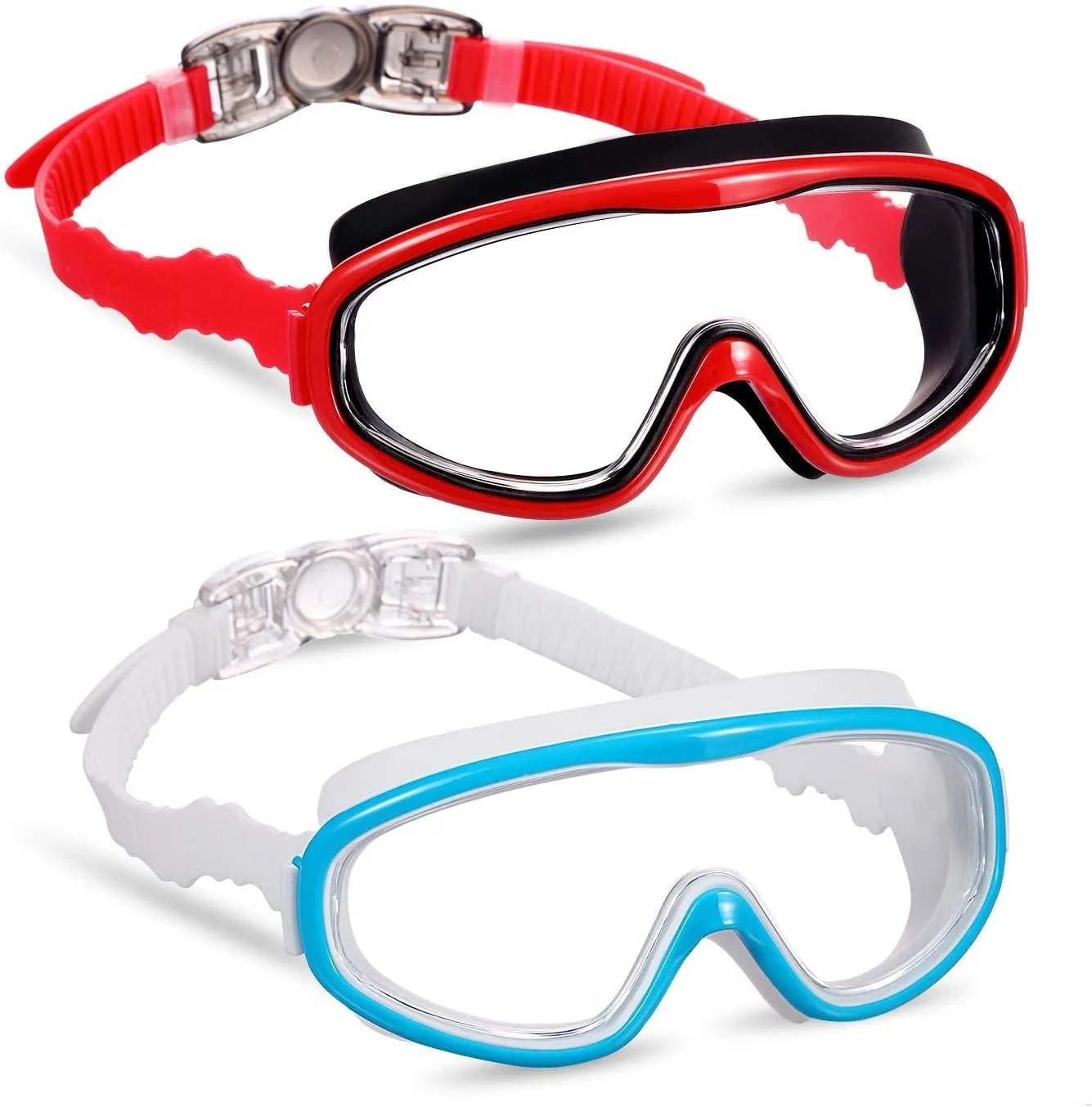 2 Pack Kids Swim Goggles, Swimming Glasses for Children from 3 to 15 Years Old