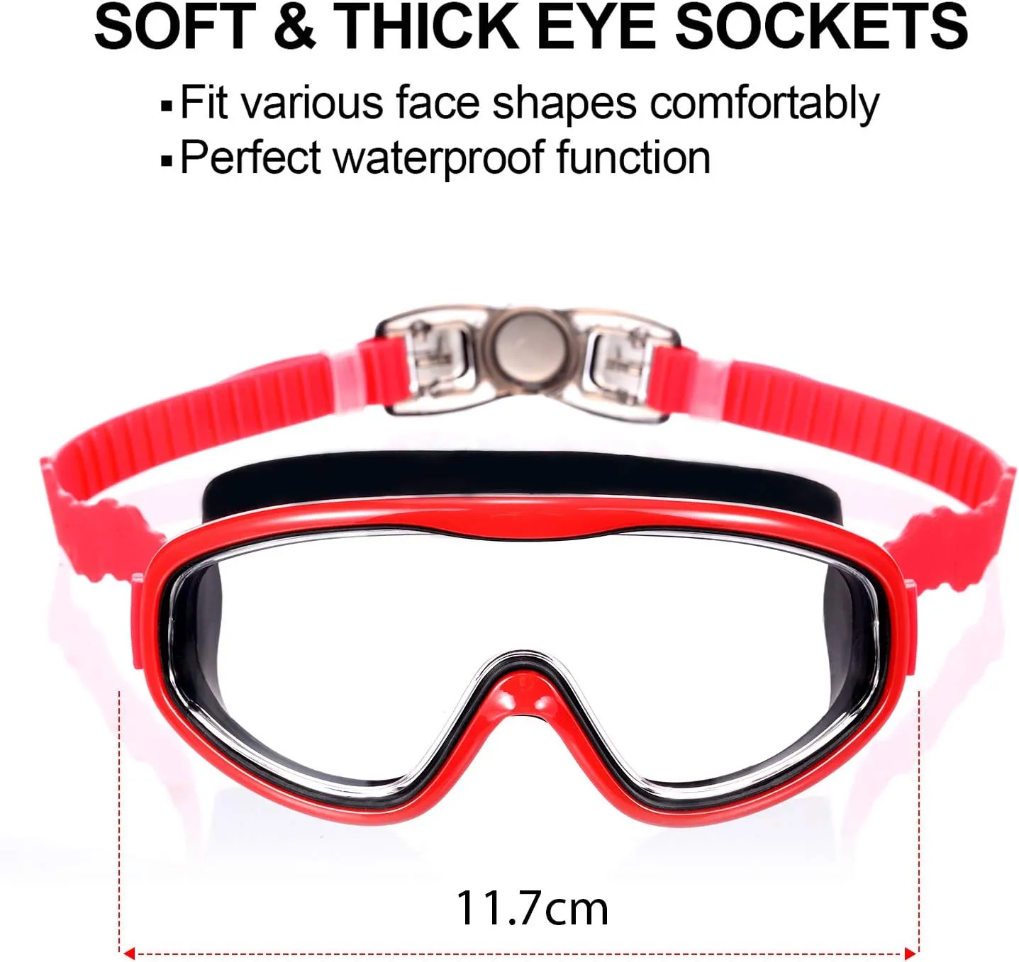 2 Pack Kids Swim Goggles, Swimming Glasses for Children from 3 to 15 Years Old