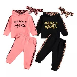 2pcs Baby Girls  Round Neck T-shirt & Pants Set