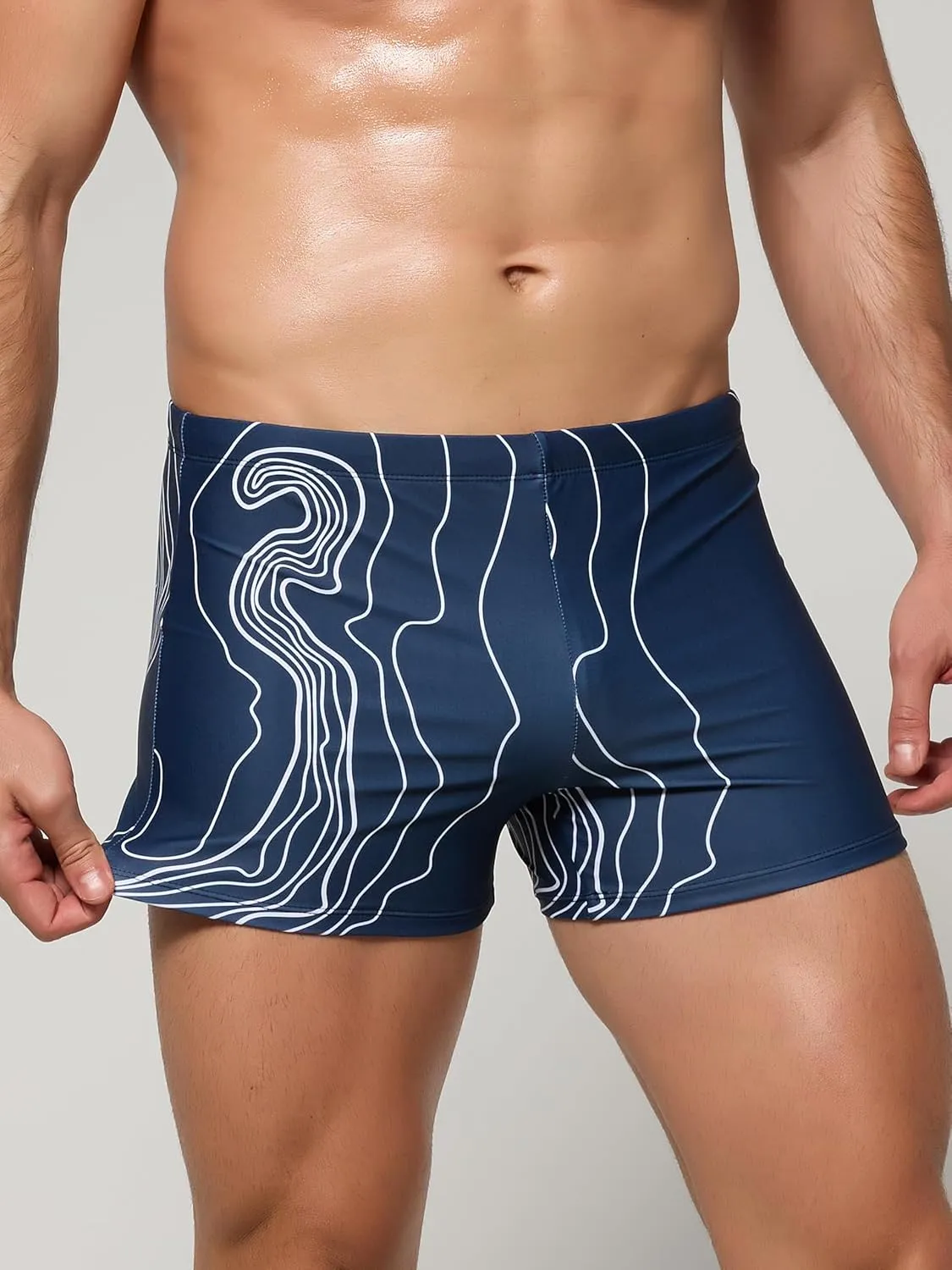 Arcweg Men's Swimming Trunks with Mesh Liner Sport Boxer Swimwear Underwear Summer Beach Board Shorts Elastic Swimsuit