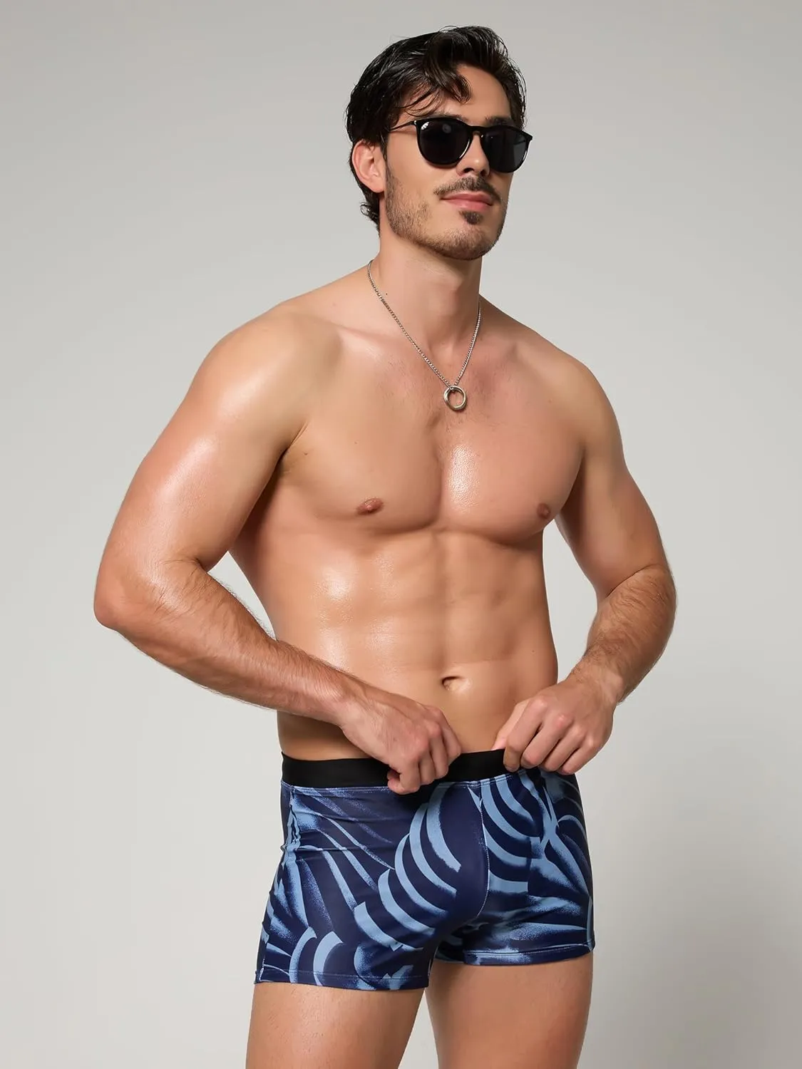 Arcweg Men's Swimming Trunks with Mesh Liner Sport Boxer Swimwear Underwear Summer Beach Board Shorts Elastic Swimsuit