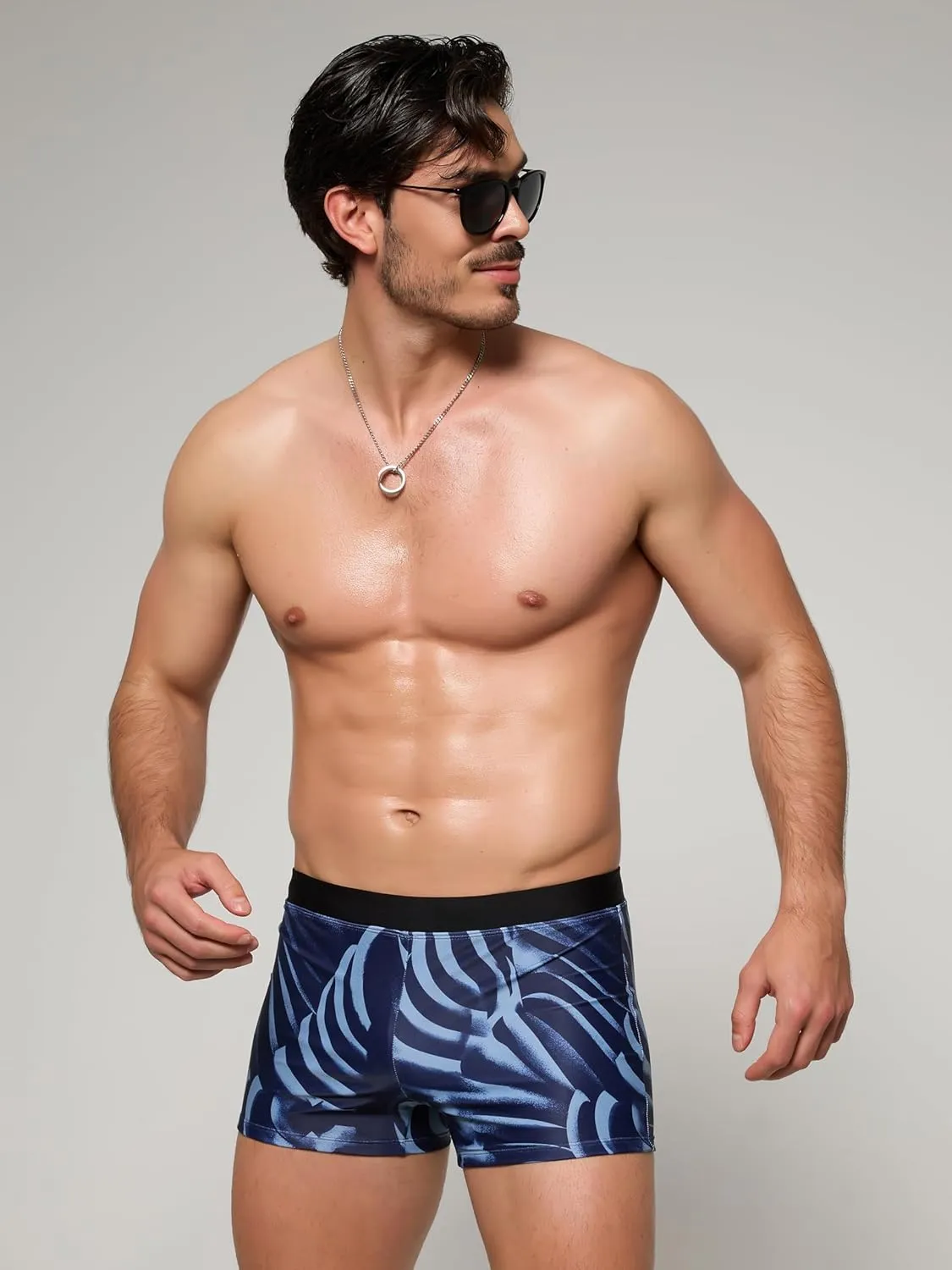 Arcweg Men's Swimming Trunks with Mesh Liner Sport Boxer Swimwear Underwear Summer Beach Board Shorts Elastic Swimsuit