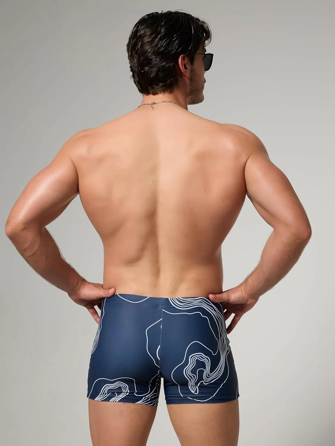Arcweg Men's Swimming Trunks with Mesh Liner Sport Boxer Swimwear Underwear Summer Beach Board Shorts Elastic Swimsuit