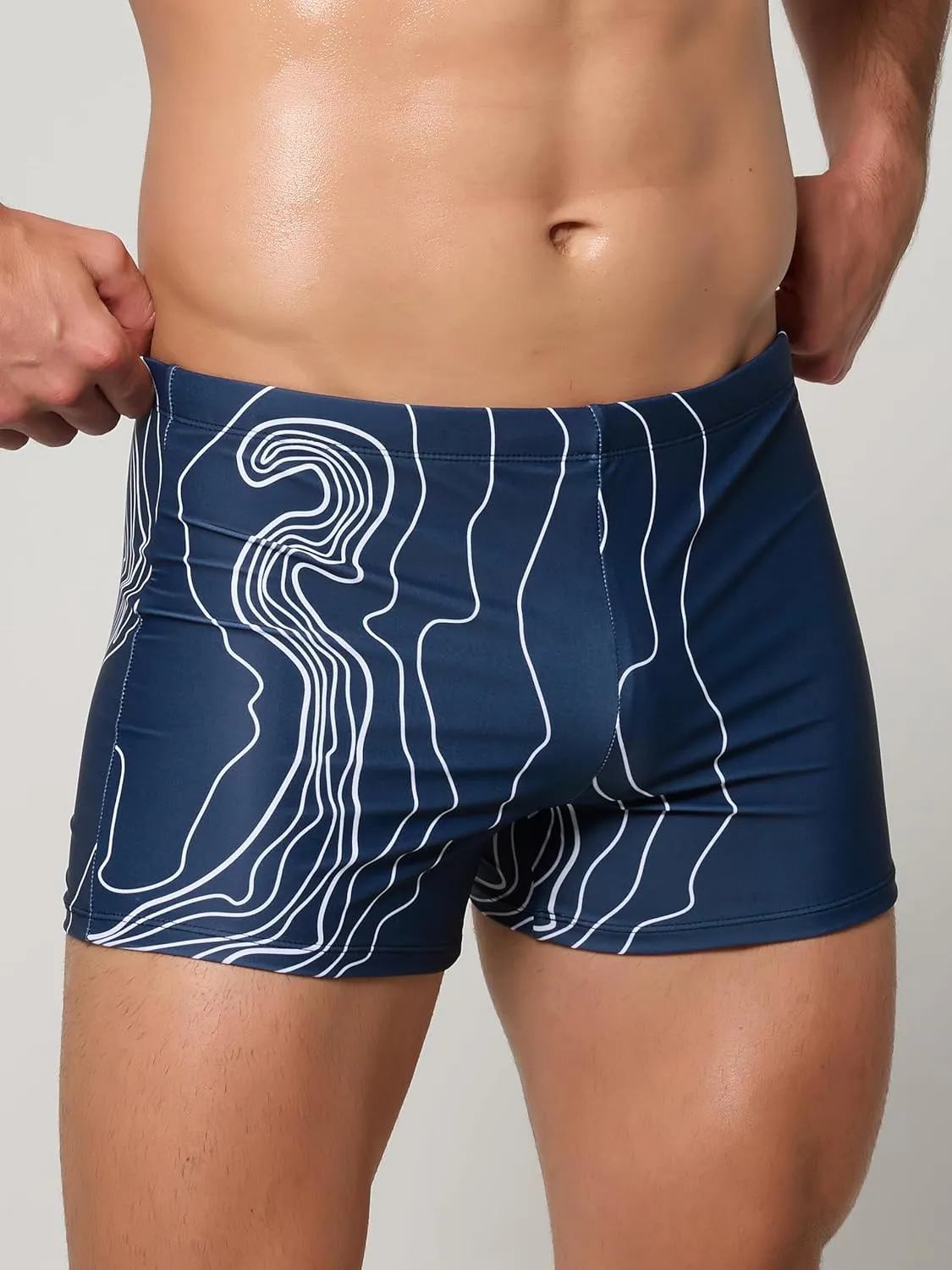 Arcweg Men's Swimming Trunks with Mesh Liner Sport Boxer Swimwear Underwear Summer Beach Board Shorts Elastic Swimsuit