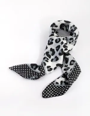 Black & White Animal Print Scarf