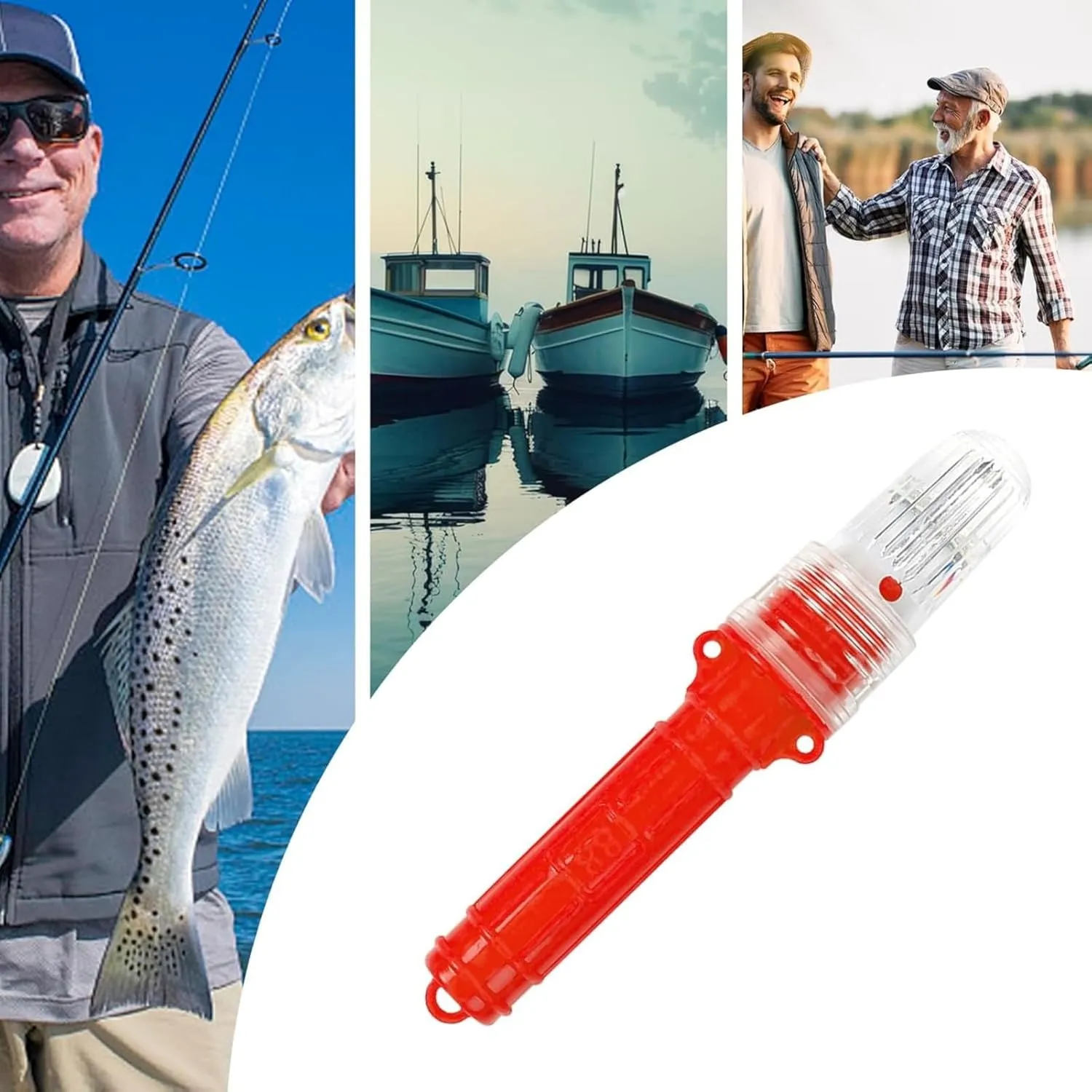 Boat FlaresWaterproof Emergency Signals for Fishing Nets,Buoys, Boats & Life Rafts, Durable Flares for Storm,Fog & Night with Smart LED and Intelligent Light Control (Blue)