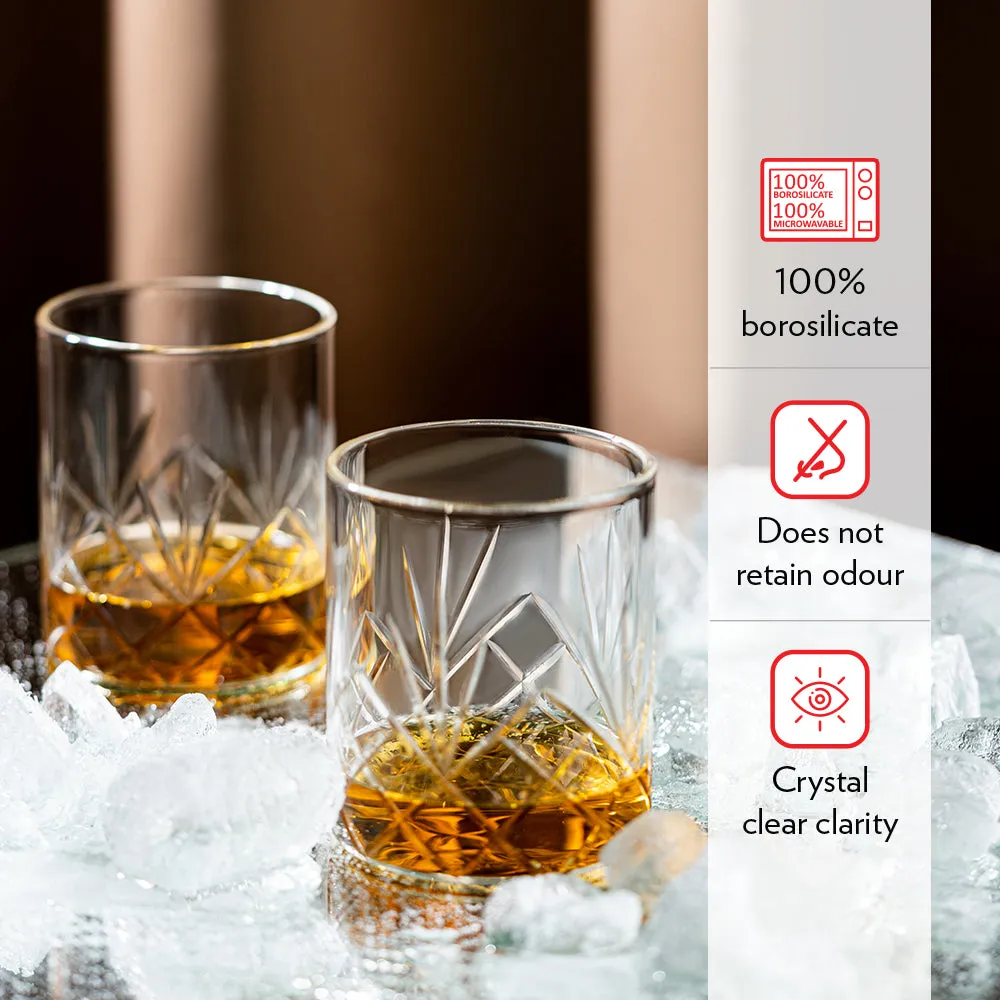 Borosil Krystalia Whiskey Glass, Set of 6