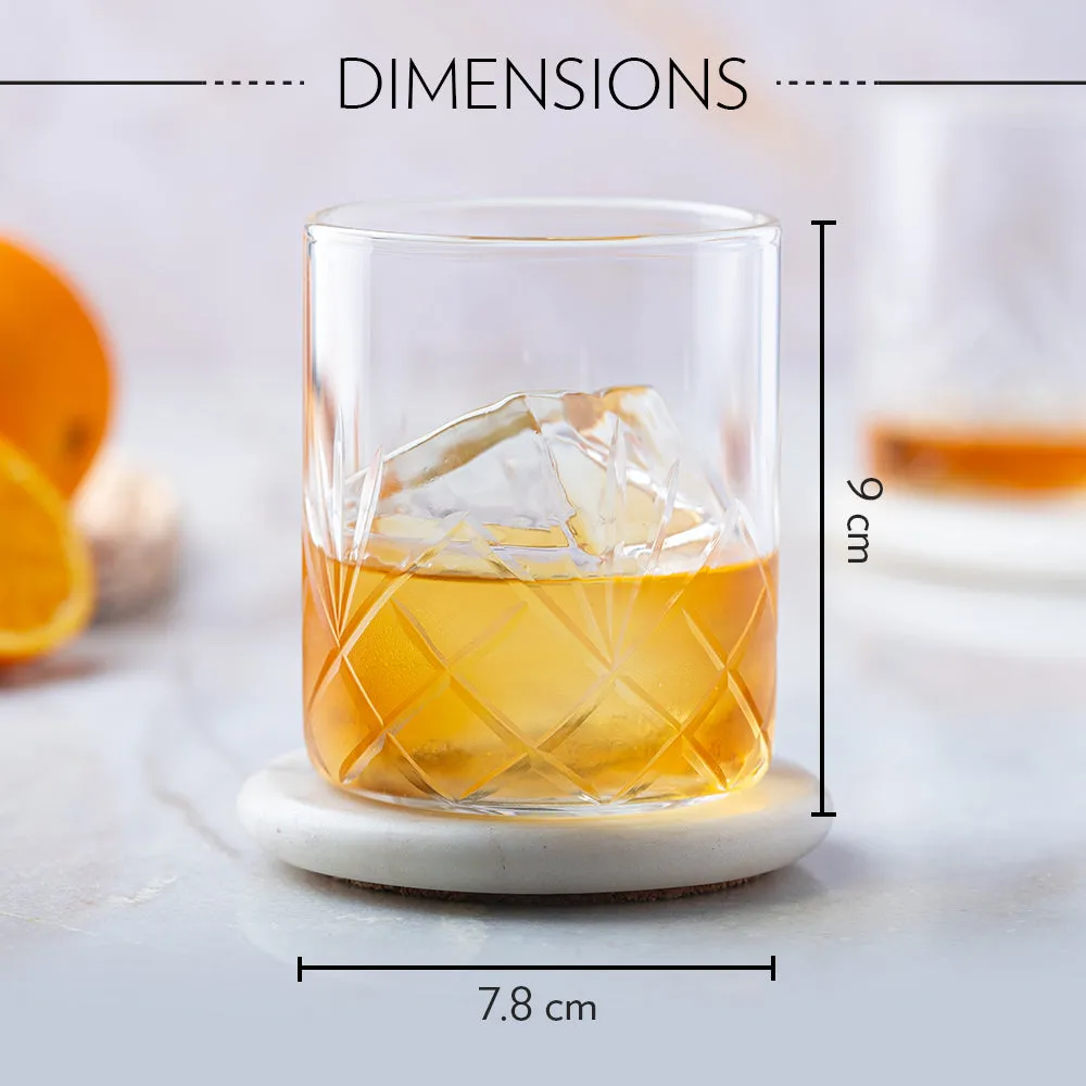 Borosil Krystalia Whiskey Glass, Set of 6