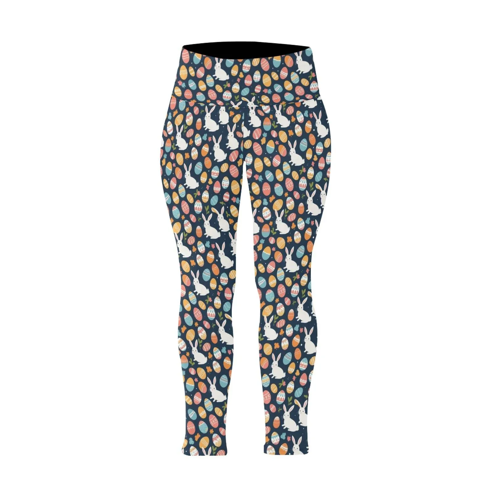 Bunny Eggs Women's Plus Size High Waited Leggings Women's High Waist Leggings(Plus Size)(ModelL45)