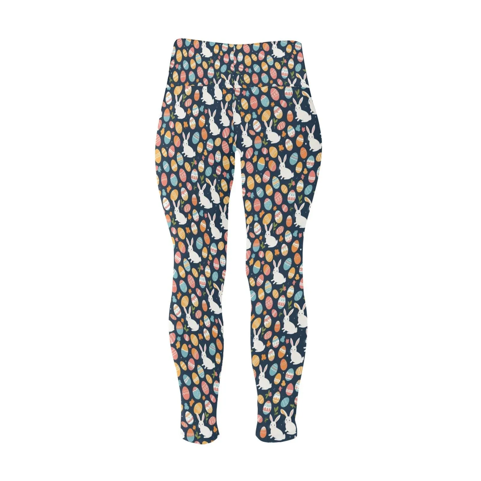 Bunny Eggs Women's Plus Size High Waited Leggings Women's High Waist Leggings(Plus Size)(ModelL45)