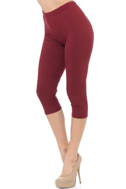 Buttery Soft Basic Solid Capris- Overstock Sale