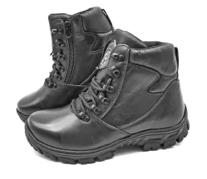 Combat Boots Black Leather Rock Hiking Tactical Rock Composite Toe