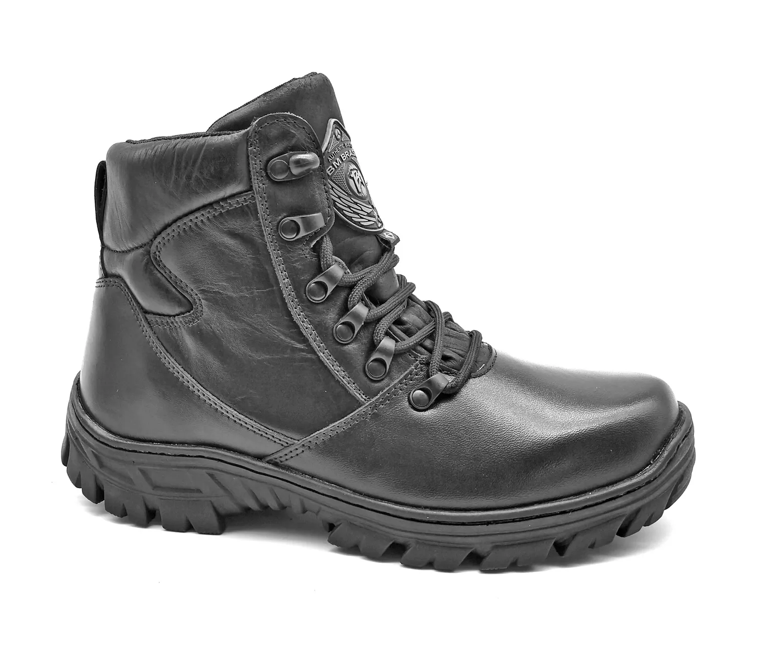 Combat Boots Black Leather Rock Hiking Tactical Rock Composite Toe
