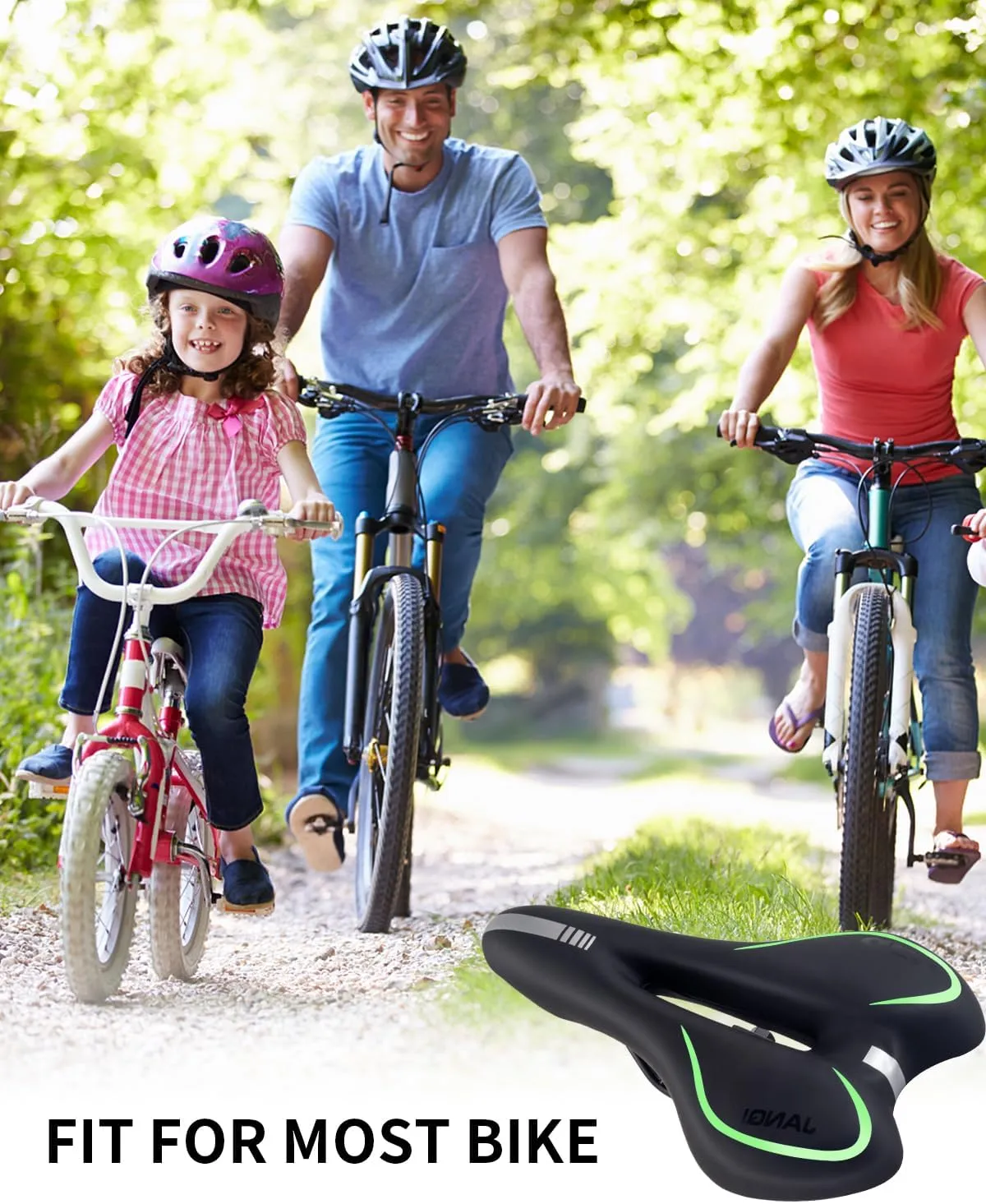 Comfortable MTB Gel Seat Mountain Bike Saddle MTB Saddle Mountain Bike Seat Gel Bikes Seats Breathable & Soft & Waterproof Bike Saddle Cushion for Men and Women