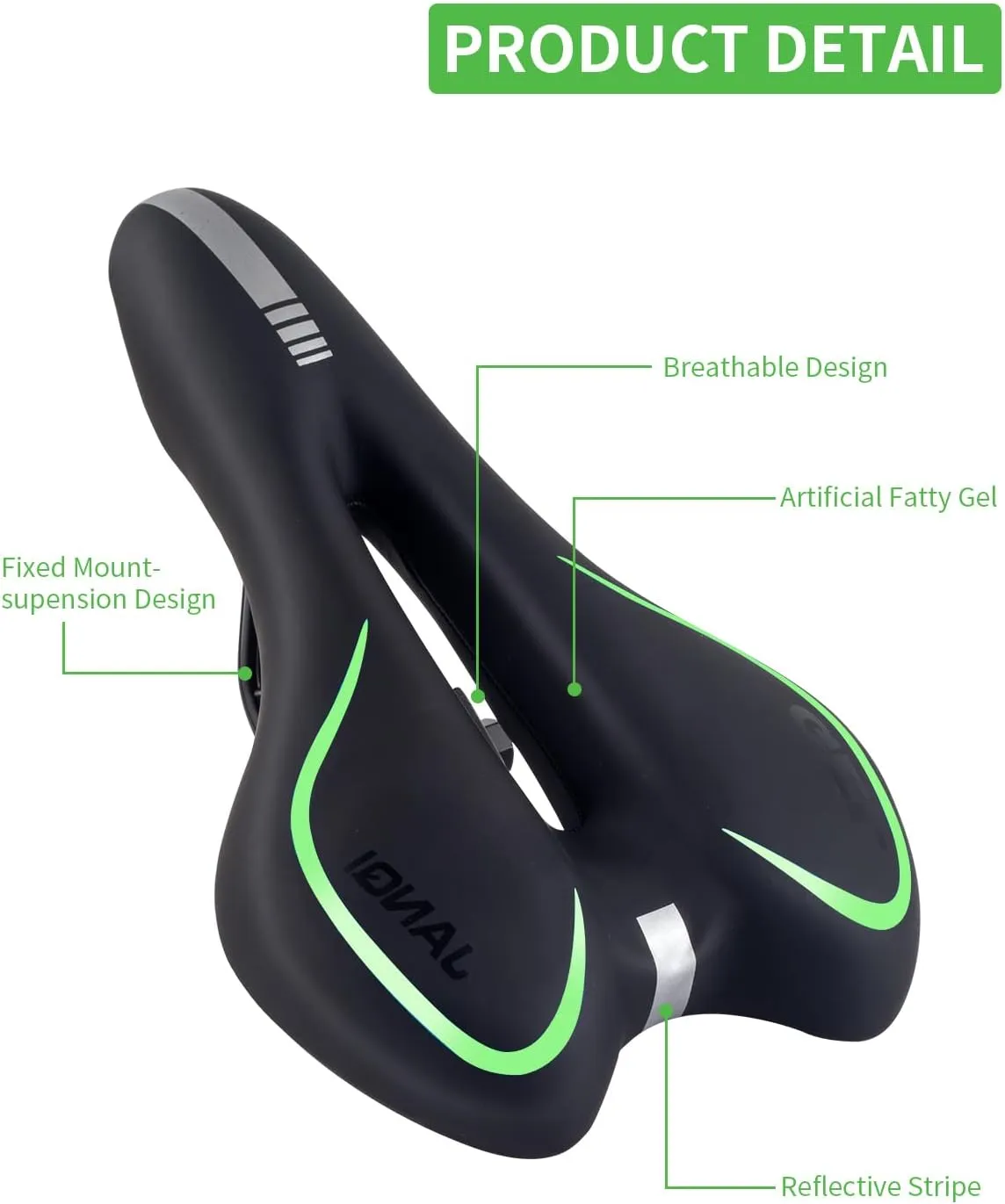 Comfortable MTB Gel Seat Mountain Bike Saddle MTB Saddle Mountain Bike Seat Gel Bikes Seats Breathable & Soft & Waterproof Bike Saddle Cushion for Men and Women