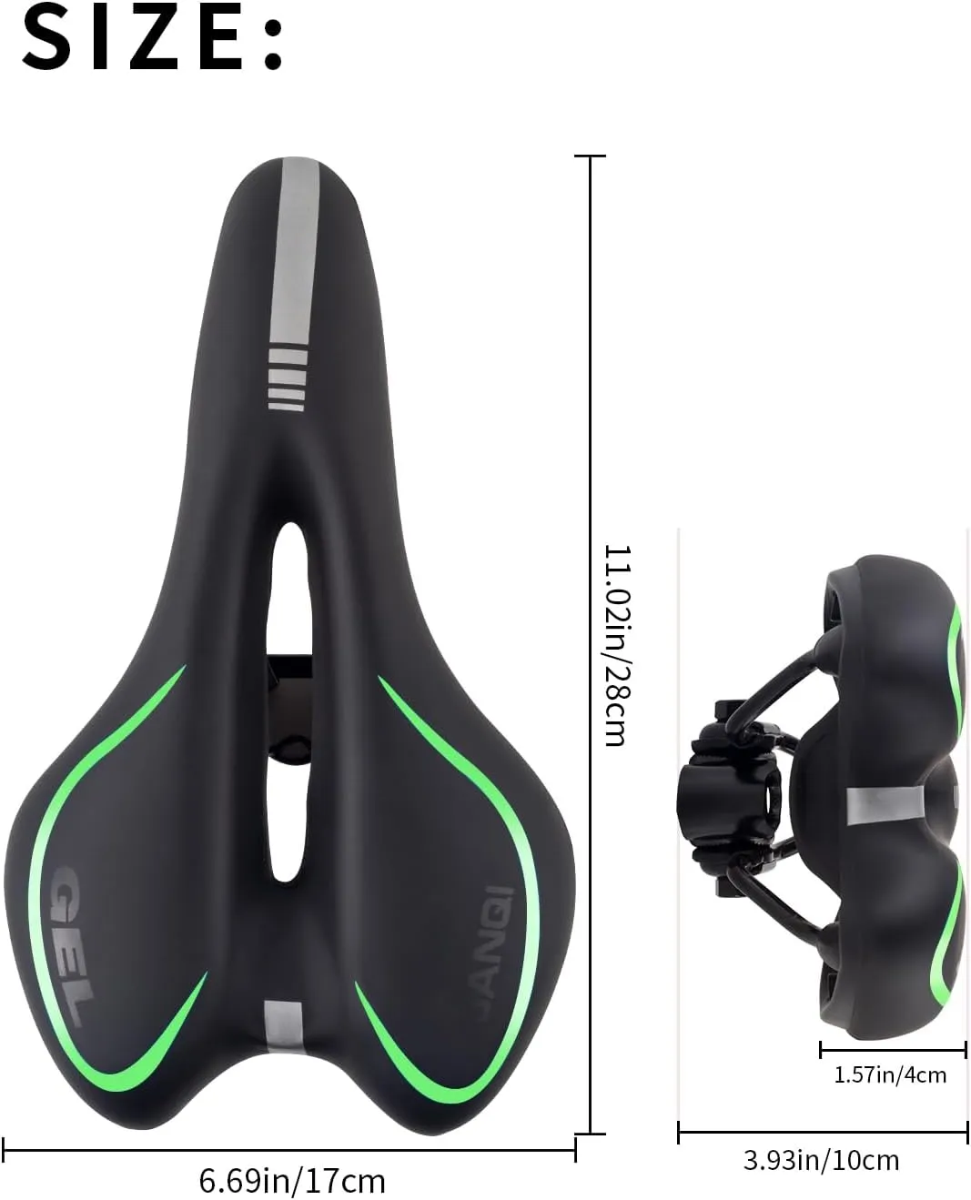 Comfortable MTB Gel Seat Mountain Bike Saddle MTB Saddle Mountain Bike Seat Gel Bikes Seats Breathable & Soft & Waterproof Bike Saddle Cushion for Men and Women
