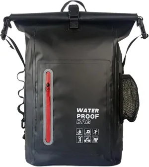 Dry Bag Waterproof 25L - Floating & Lightweight Dry Sack for Men for Kayaking, Boating, Fishing, Swimming, Camping, Hiking (BLACK)