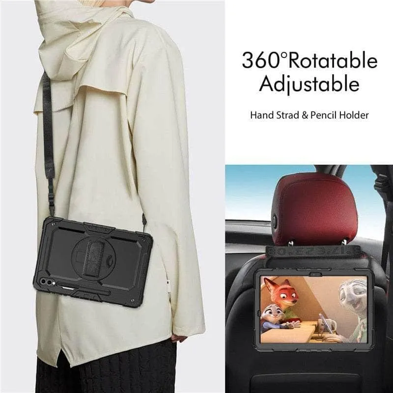 Galaxy Tab S9 Plus Shockproof Shoulder Strap Case