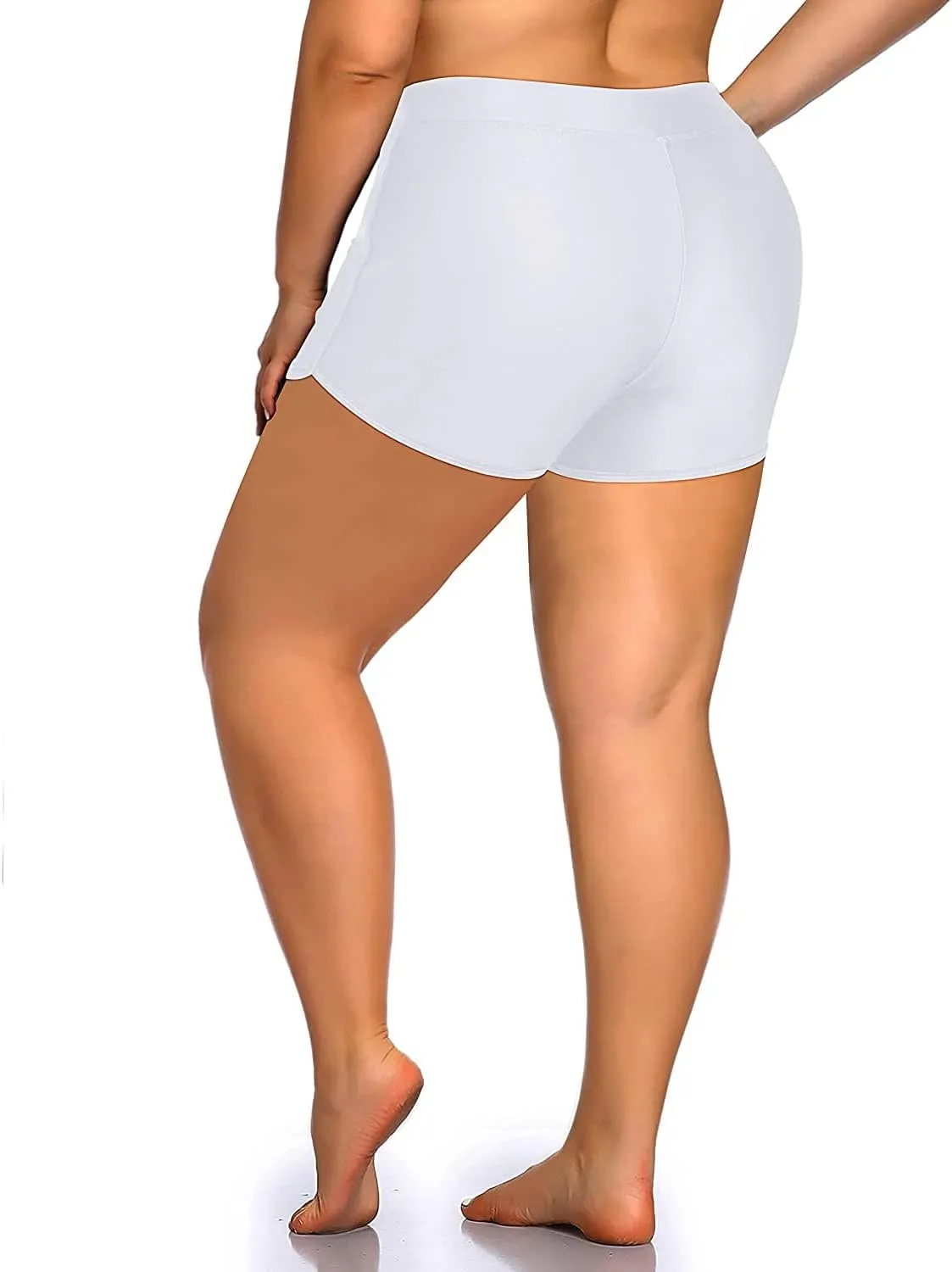 Holipick Plus Size Swim Shorts Women High Waisted Bathing Suit Bottoms Tummy Control Swim Shorts