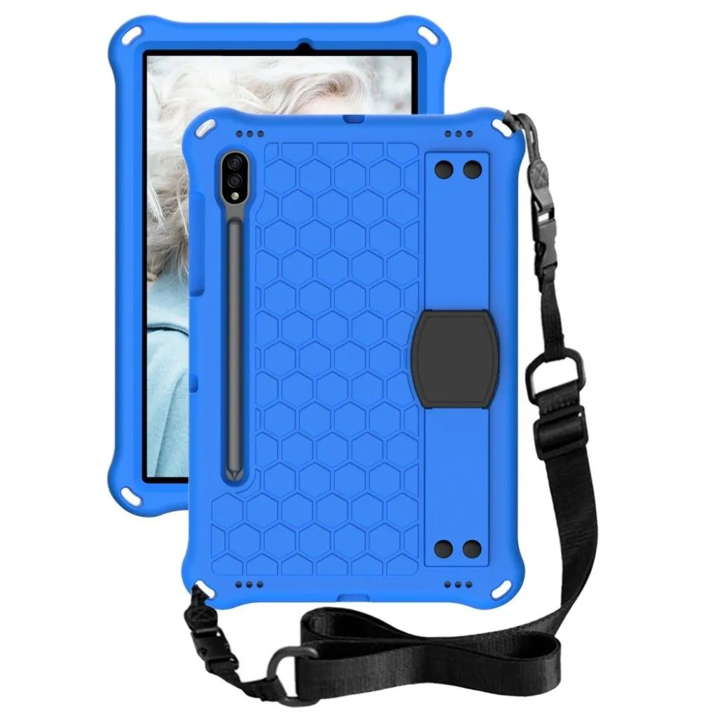 Honeycom pattern EVA combo case for Samsung Galaxy Tab S7 - Blue / Black