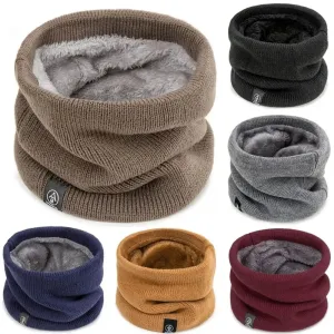 Knitted Winter Snood Scarf - Cashmere-Like Warm Wool Neck Wrap