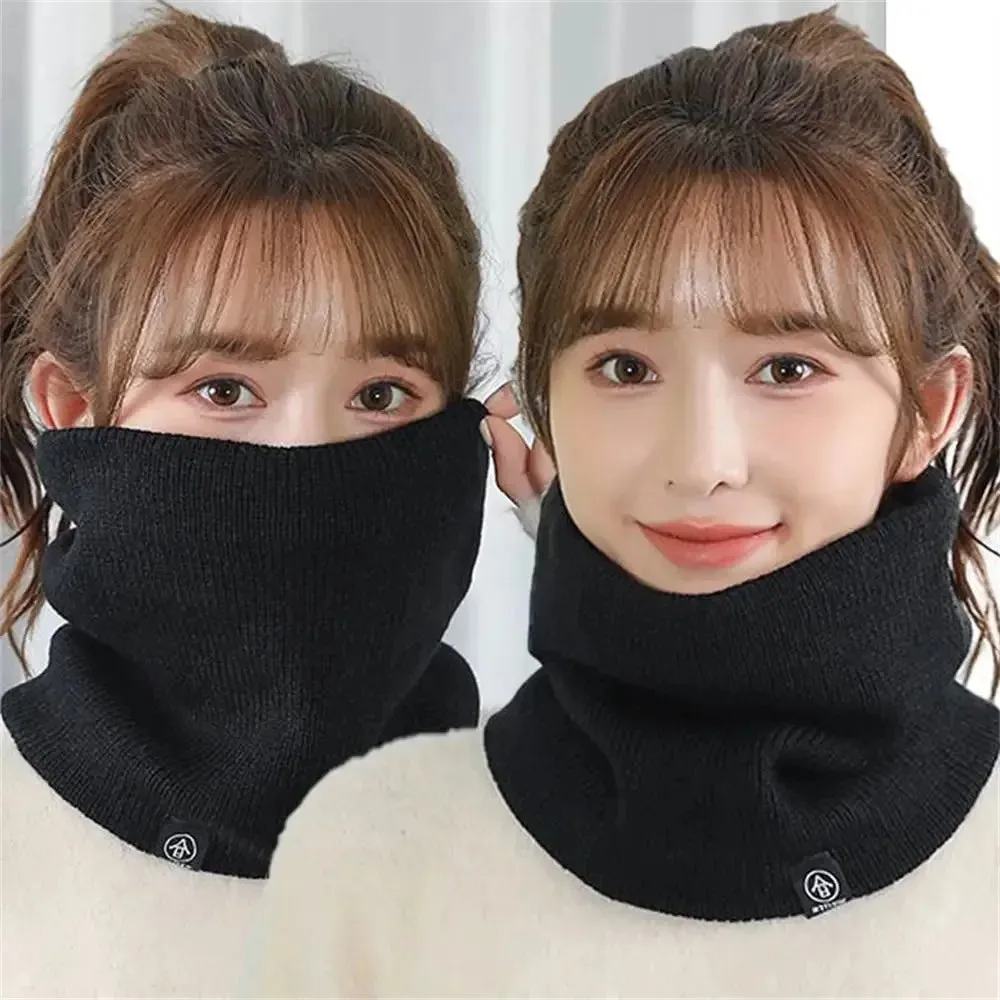 Knitted Winter Snood Scarf - Cashmere-Like Warm Wool Neck Wrap