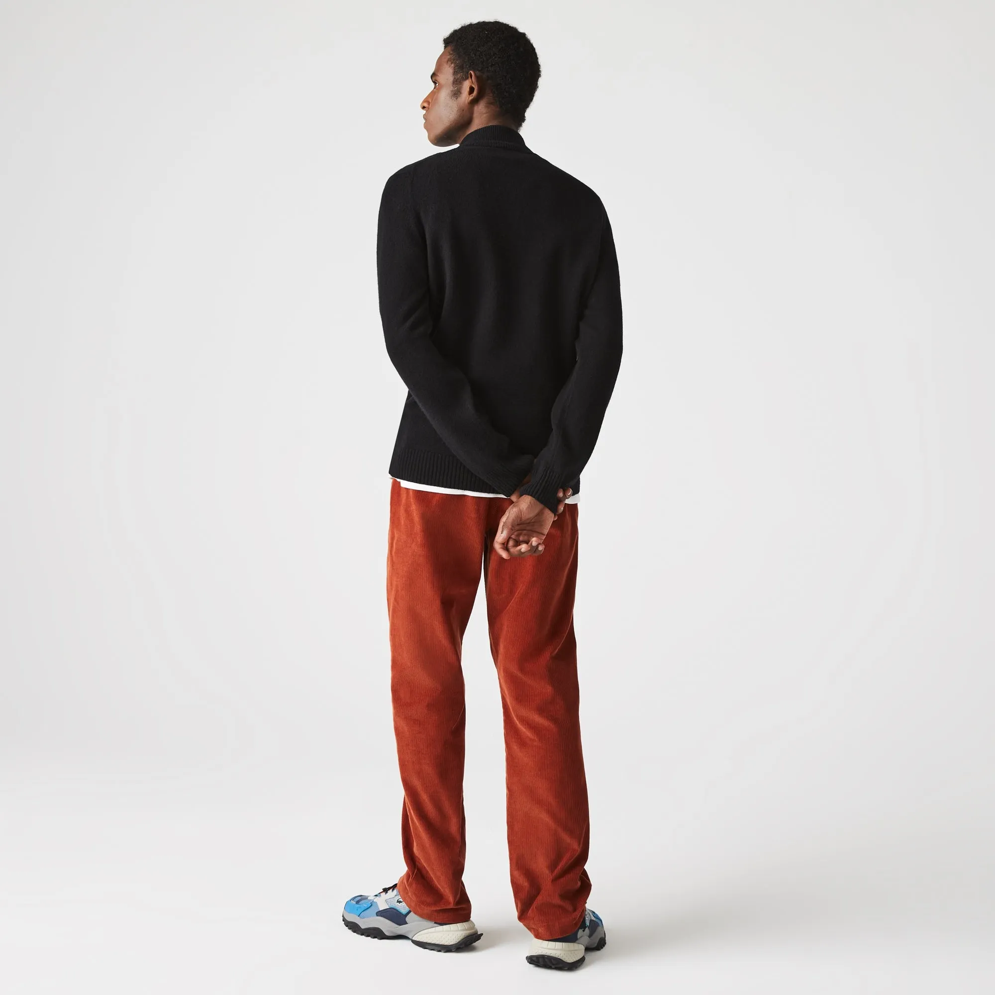 Lacoste Men's Wool Trucker Sweater Black AH1953 031