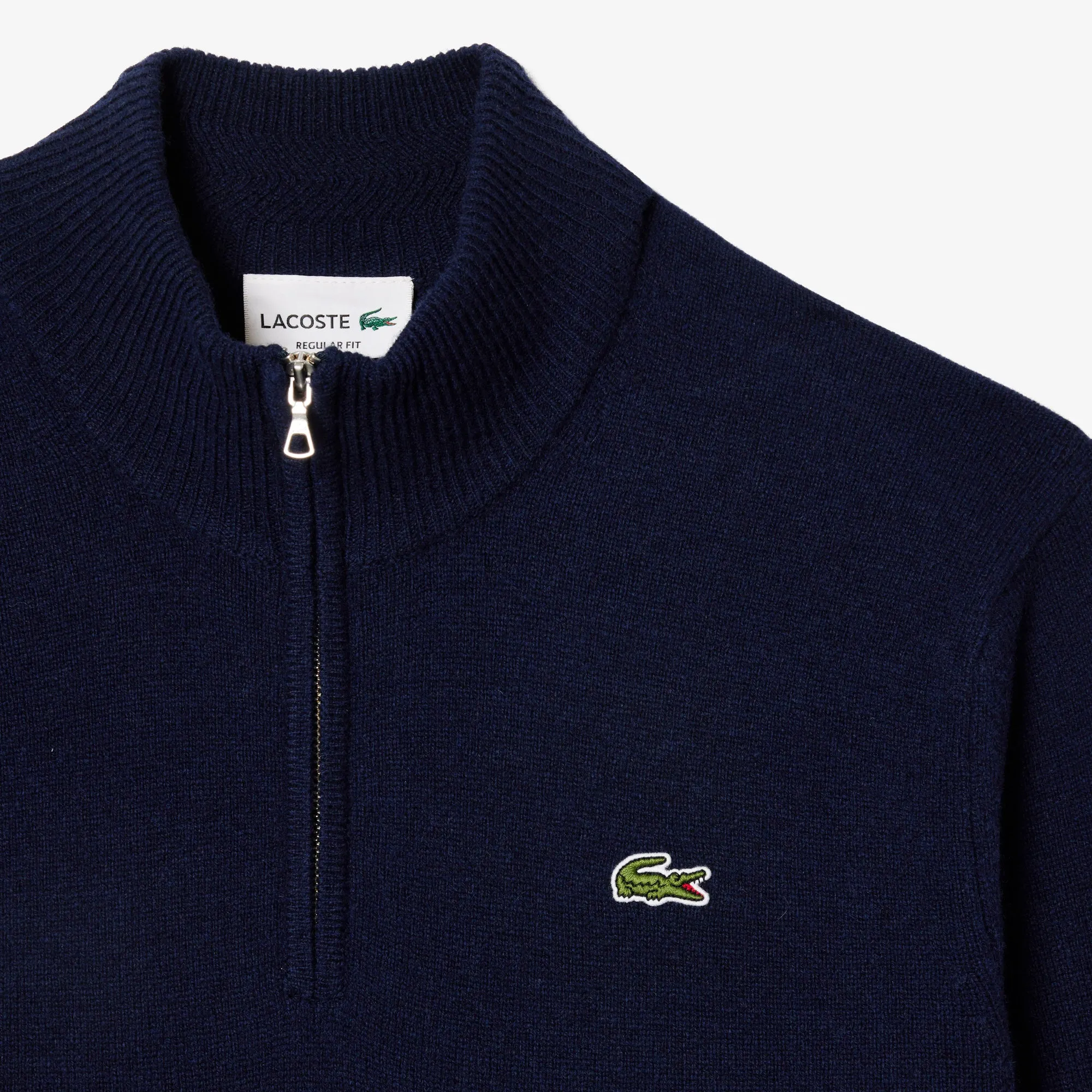Lacoste Men's Wool Trucker Sweater Navy Blue AH1953 166