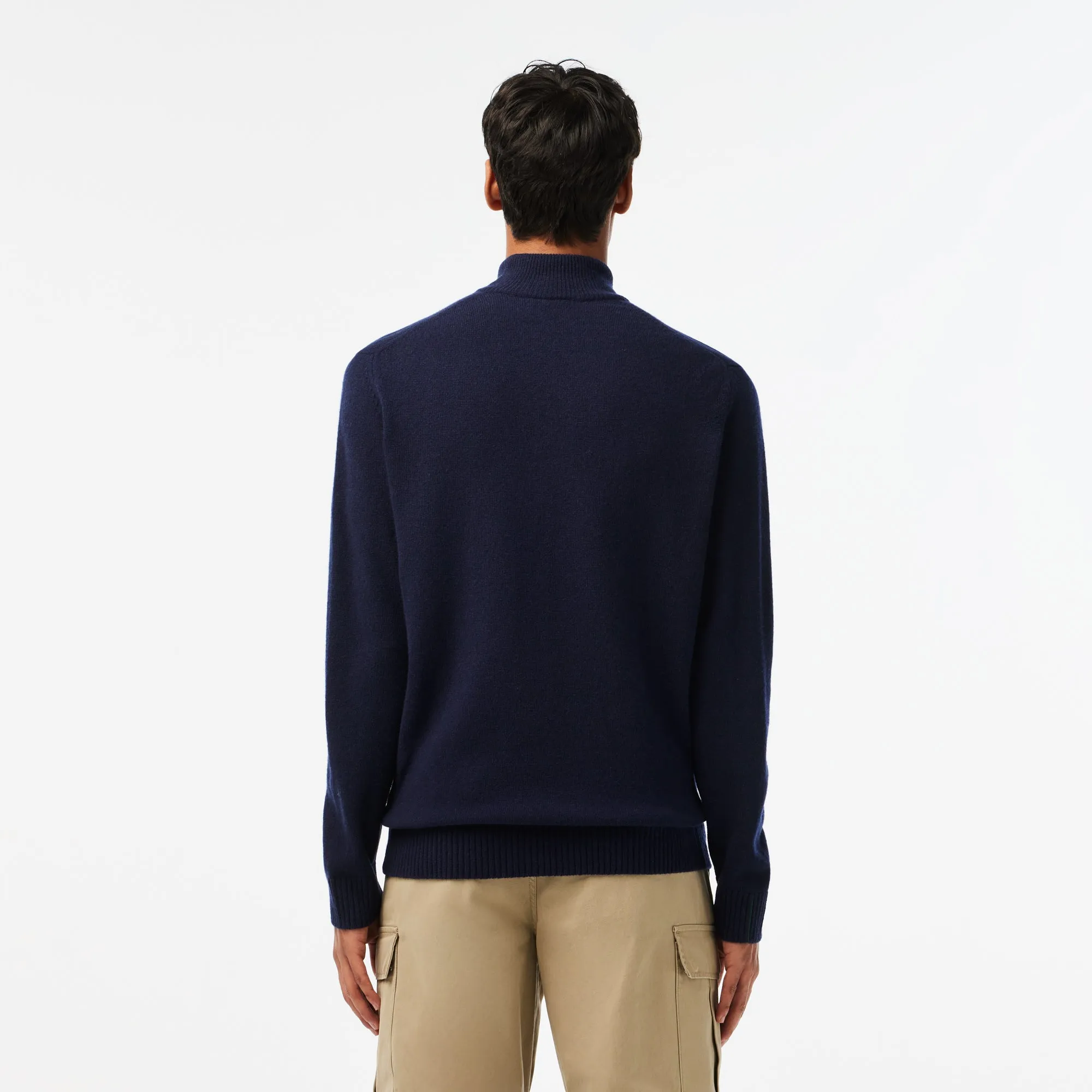 Lacoste Men's Wool Trucker Sweater Navy Blue AH1953 166