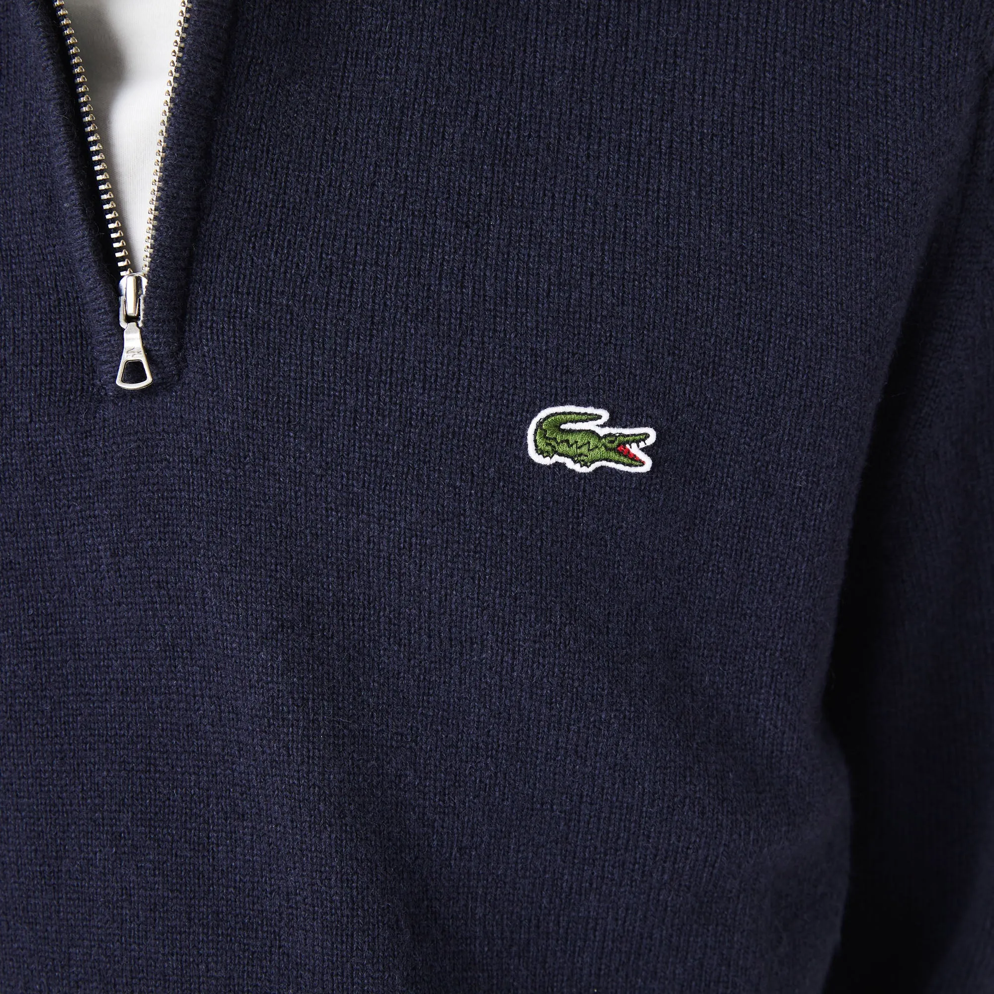 Lacoste Men's Wool Trucker Sweater Navy Blue AH1953 166
