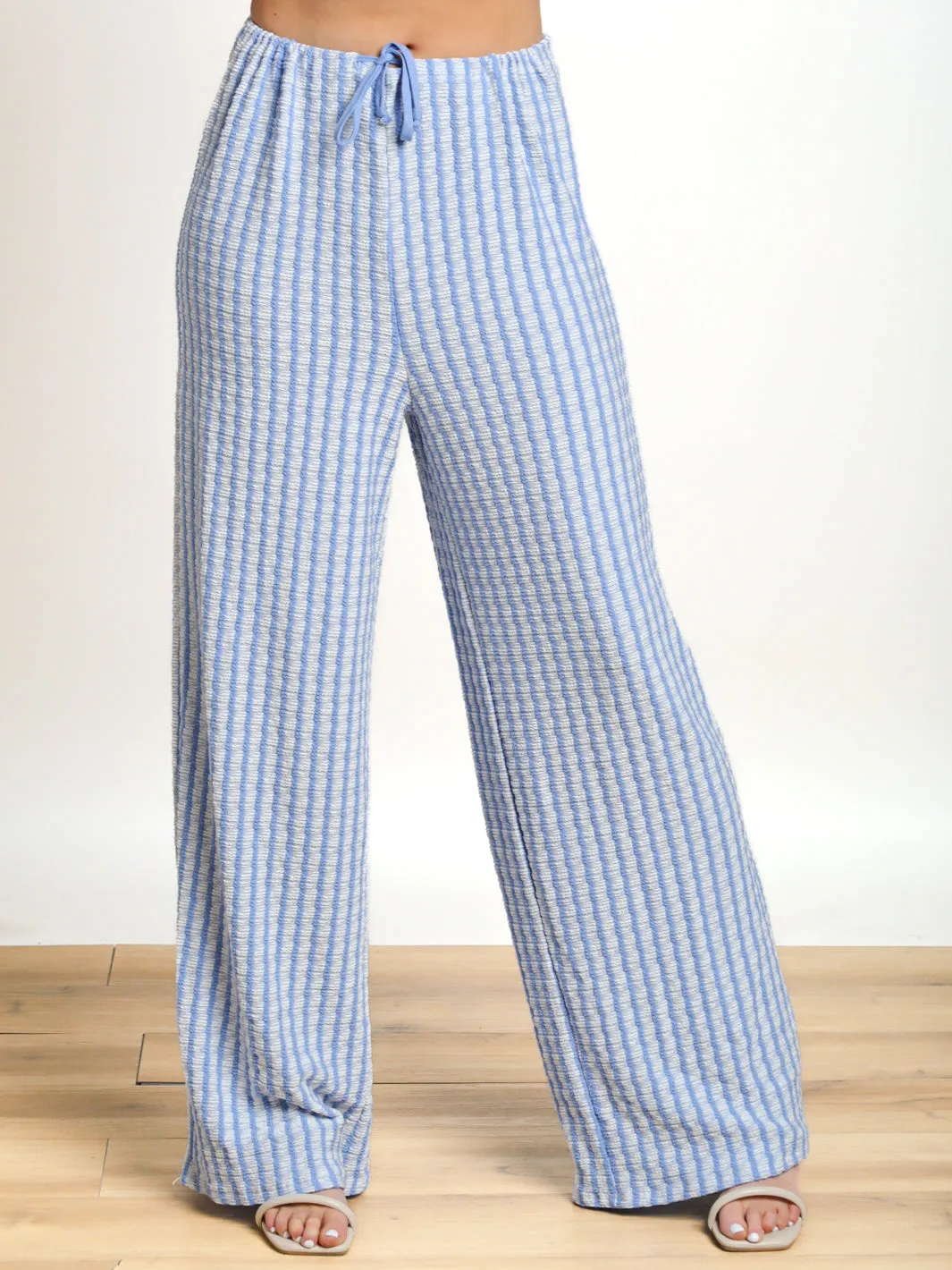 Making It Right High Waist Striped Knit Pants