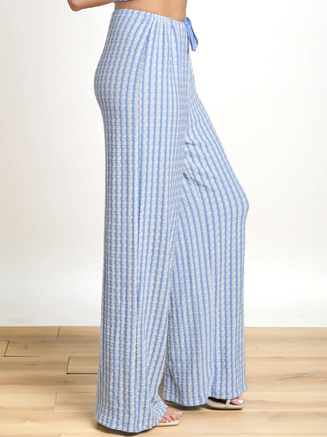 Making It Right High Waist Striped Knit Pants