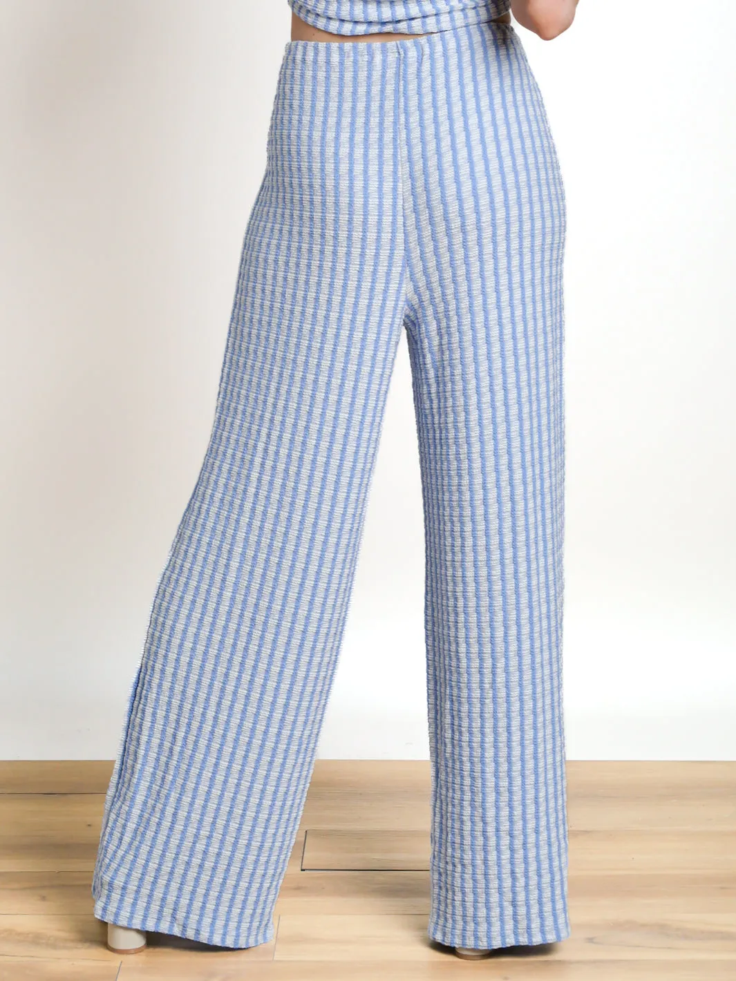 Making It Right High Waist Striped Knit Pants