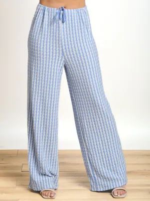 Making It Right High Waist Striped Knit Pants