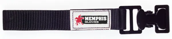 MCR Safety Glove Black Metal Clip, Black Strap