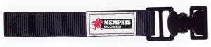 MCR Safety Glove Black Metal Clip, Black Strap