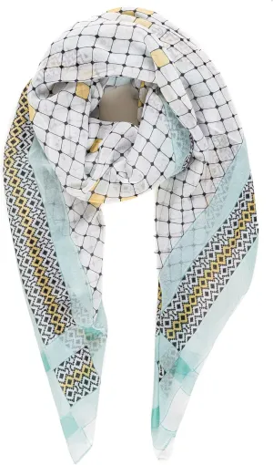 MELIFLUOS DESIGNED IN SPAIN Scarf for Women Lightweight Geometric Fashion Spring Summer Scarves Shawl Wraps