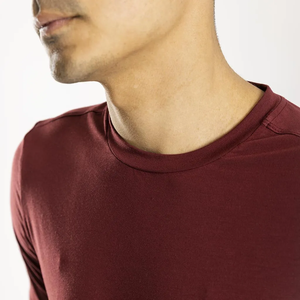 Men's Casual Merino T Shirt (Bloodstone)