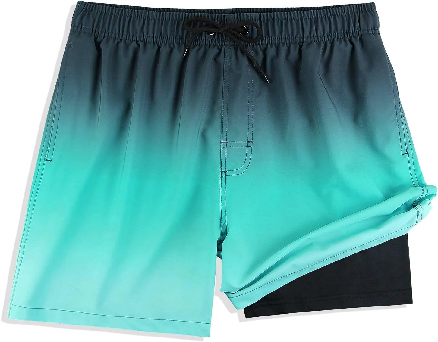 MILANKERR 5.5 inch Mens Swim Trunks with Compression Liner,Mens Bathing Suit Quick Dry Stretch Swimming Trunks