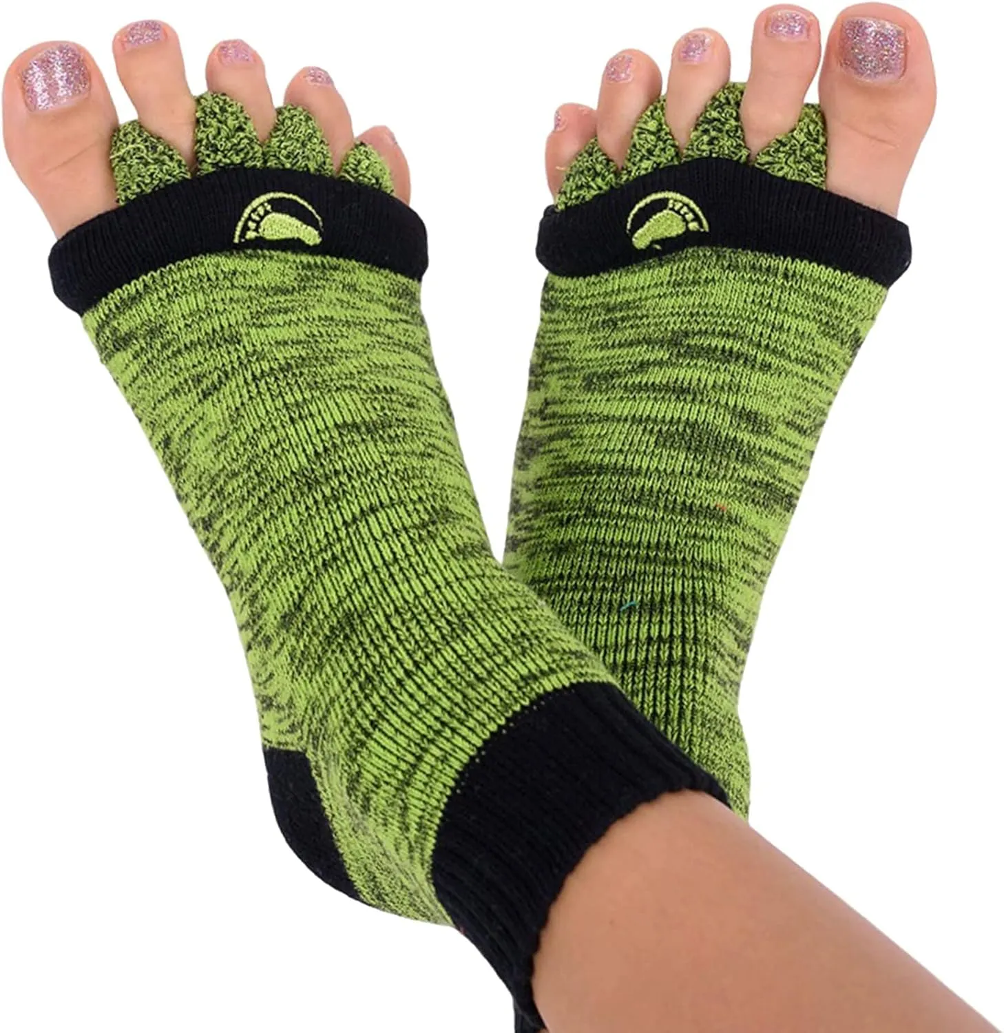 My Happy Feet Foot Alignment Socks with Toe Separators for Men or Women