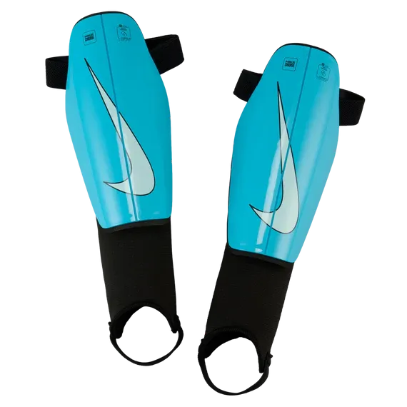 Nike Charge Kids' Soccer Shin Guards BLUE FURY/BLACK/GLACIER BLUE