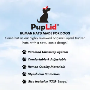 PupLid Trucker Hats for Humans Stylish Sun Protection Human Hat to Match and Twin with Your Dog (Blue Island Sunset)