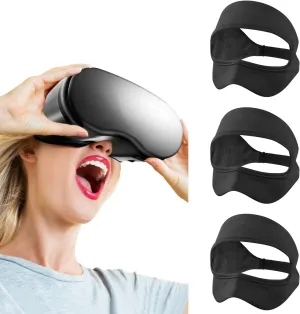 SAYAFAN VR Eye Mask, Adjustable Breathable VR Sweat Band for Meta/Oculus Quest 2/3/3S/Pro, HTC Vive, PS, Gear, VR Workouts (3PCS, Black)