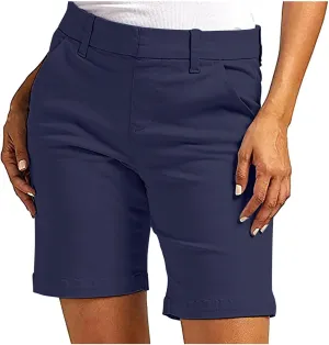 Suit Shorts for Women Stretchy Dressy Casual High Waisted Lounge Short Pants with Pockets Comfy Elagant Work Outfits